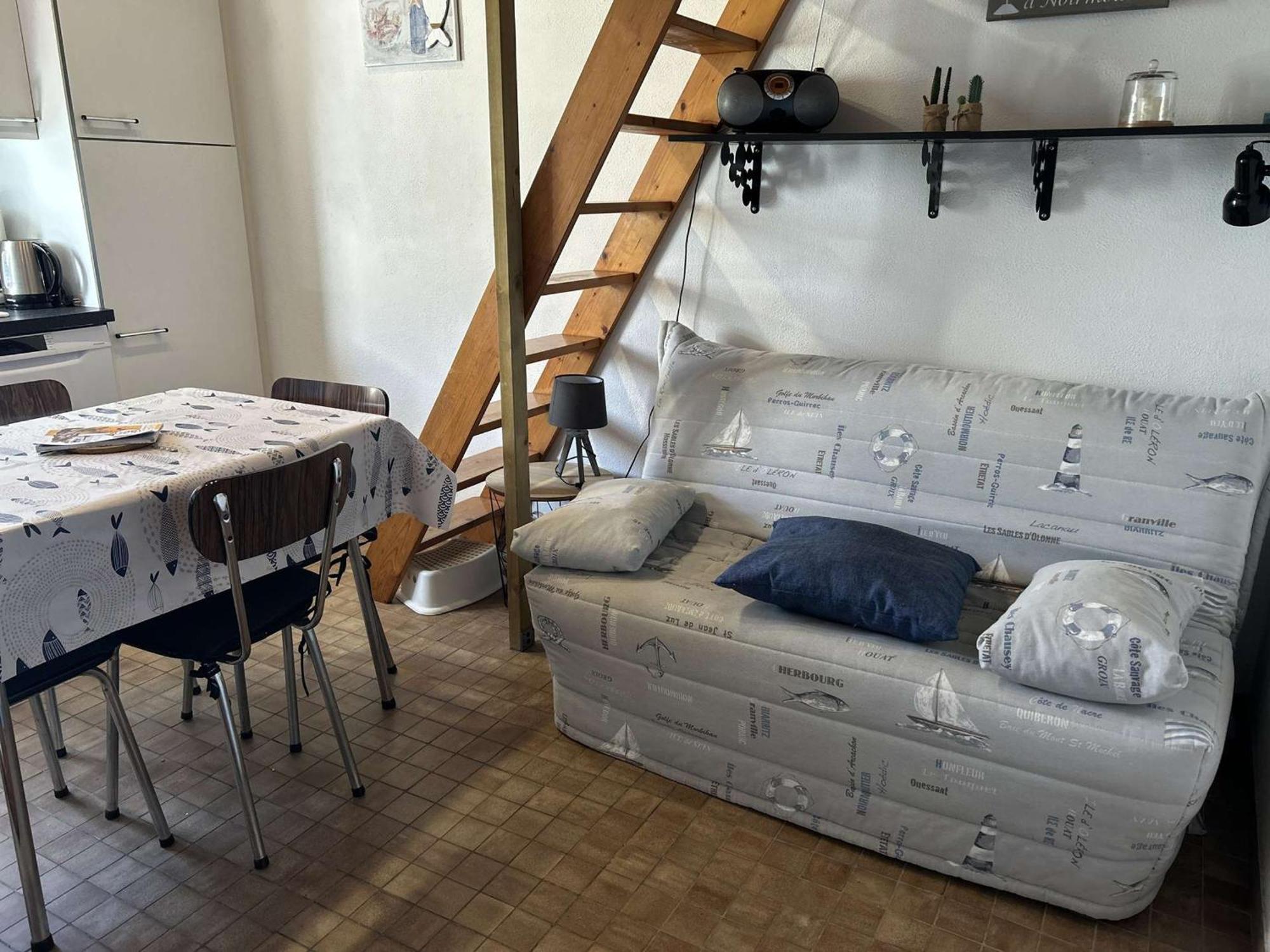 Studio Mezzanine A 200M Du Port Et De La Plage, Cour Privative, Parfait Pour 3 Personnes - Fr-1-224B-564 ノワールムーティエ エクステリア 写真